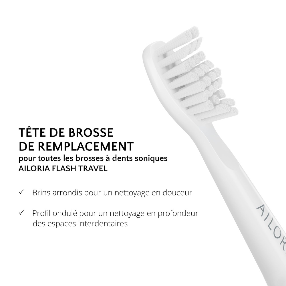 ailoria personal care FLASH TRAVEL Têtes de brosse - lot de 12