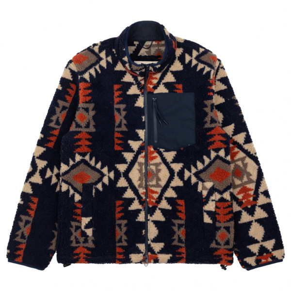 Revolution - Short Printed Fleece Jacket with High Collar - Fleecejacke