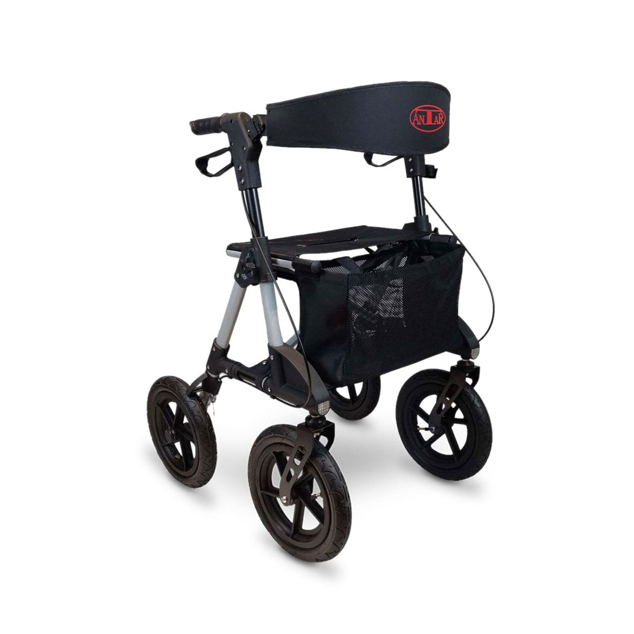 ANTAR Alu Outdoor Rollator AT51031 inkl. Gehstockhalter