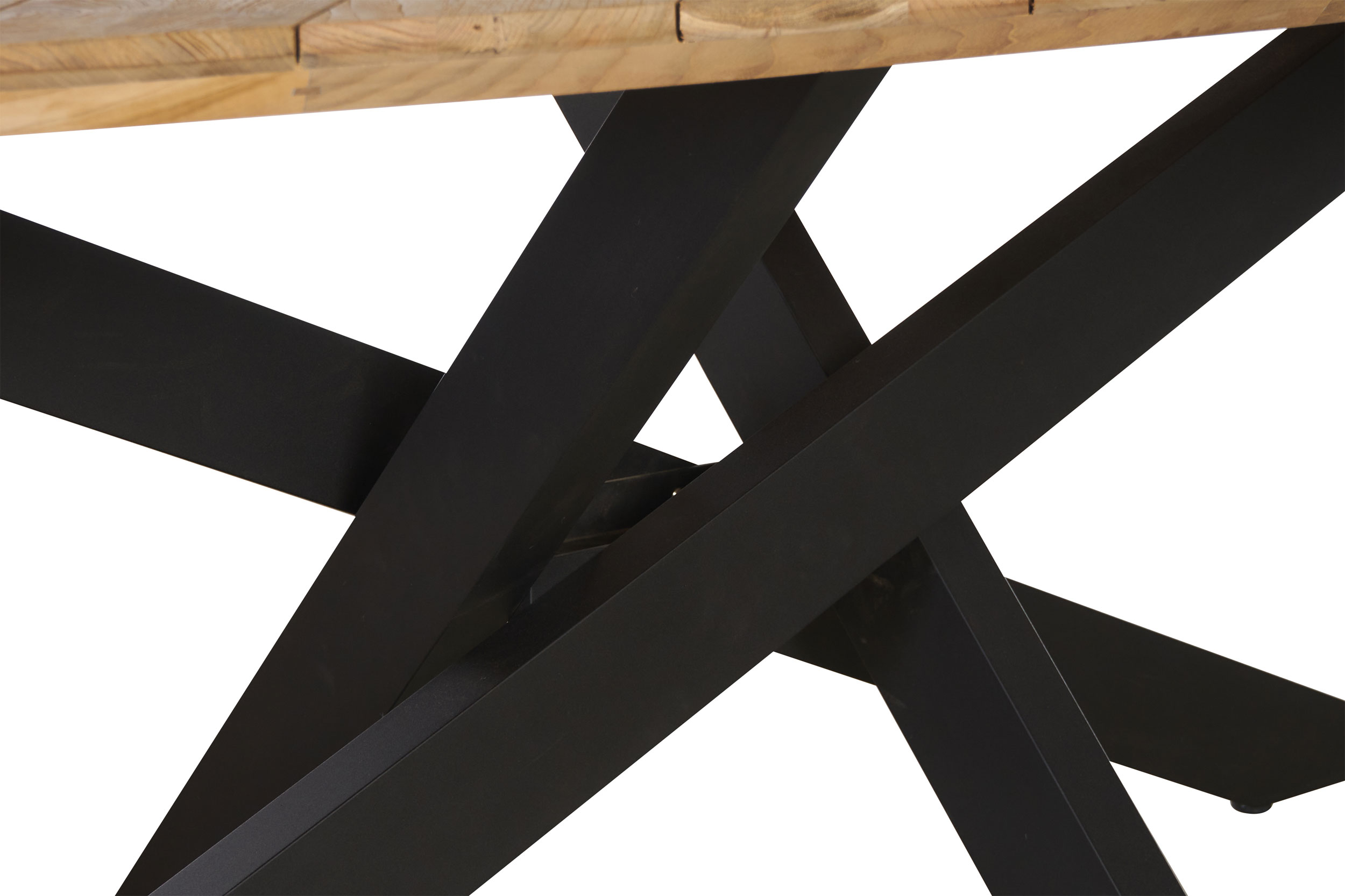 OUTDOORGartentisch Teak Oval X-Fuß