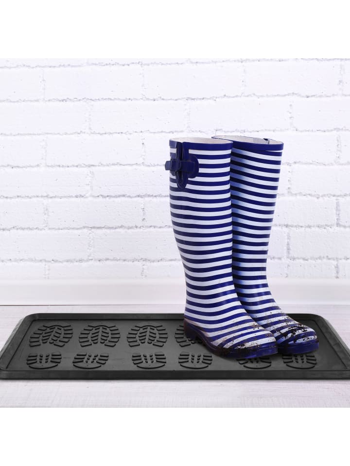 relaxdays Schuhabtropfschale in Schwarz - (B)80 x (T)40 cm günstig kaufen onesize