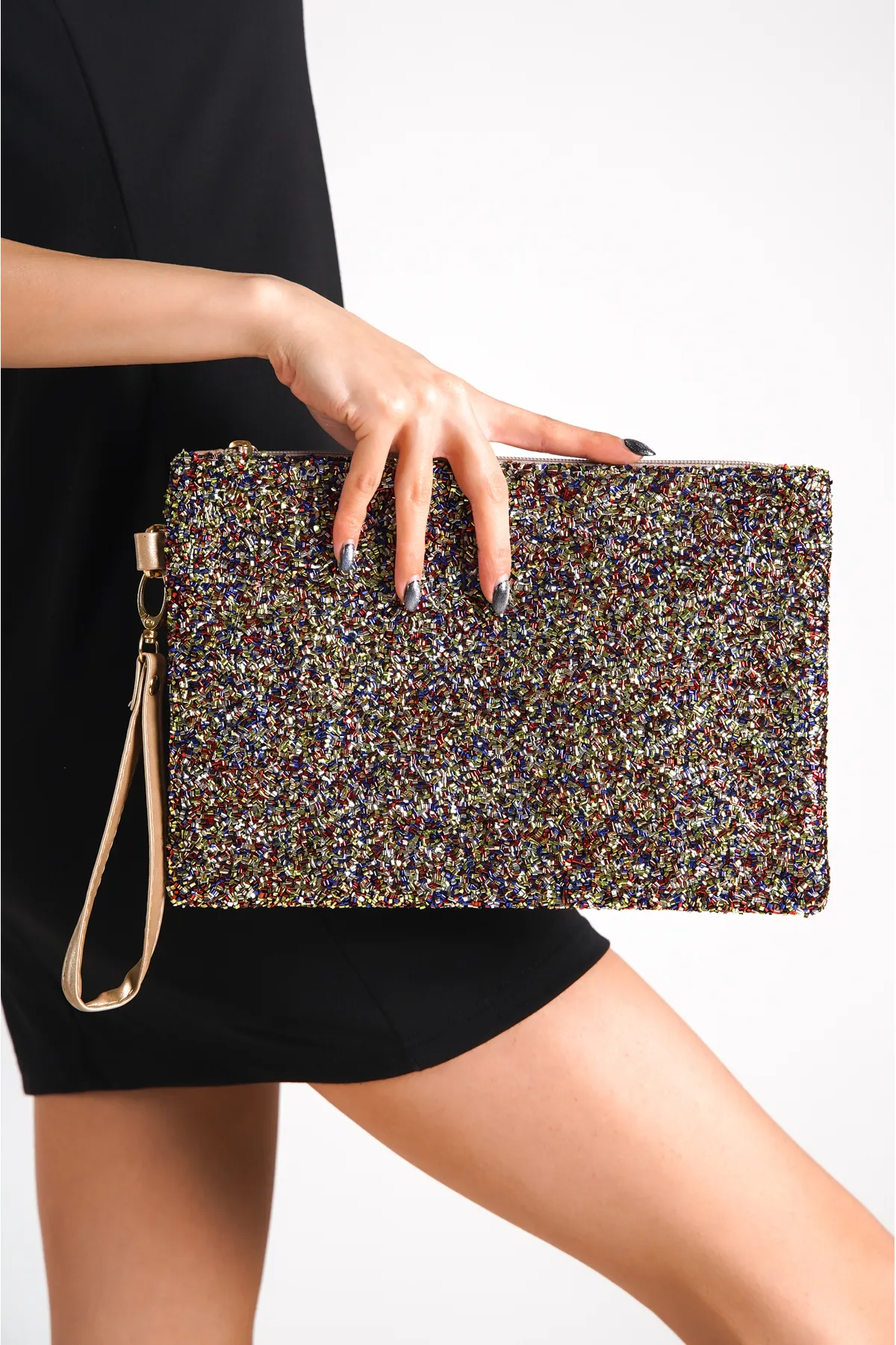Capone Outfitters  Capone Beaded Paris 220 Multi Damen-Clutch