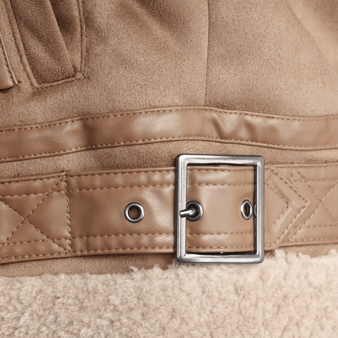 Damen Jacke mit Lammfellimitat gefüttert