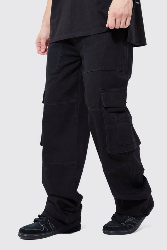 Tall lockere Cargo-Jeans