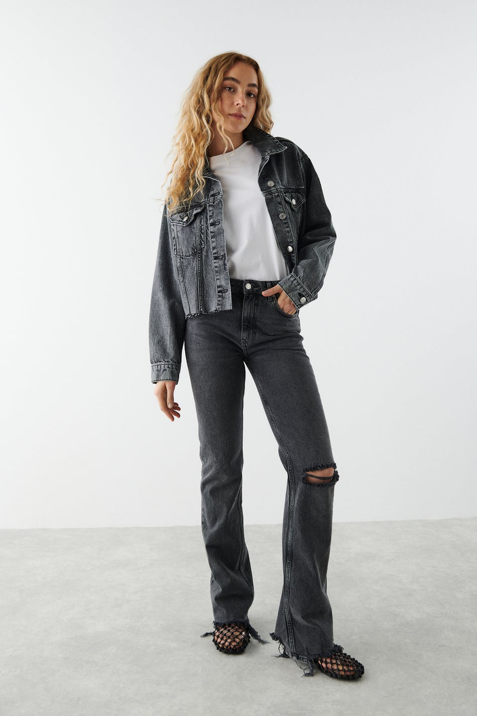Short denim jacket