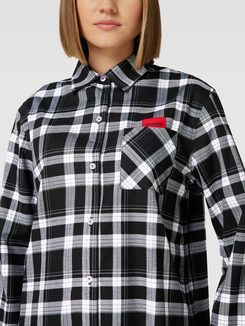 Pyjama mit Tartan-Karo in dunkelgrau