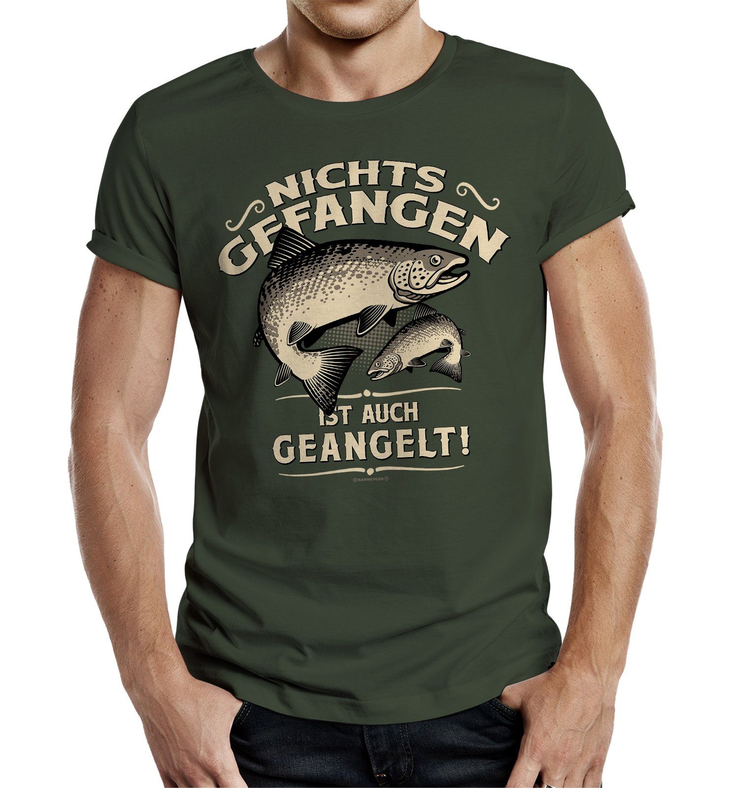 Rahmenlos T-Shirt Das Geschenk für Angler 
