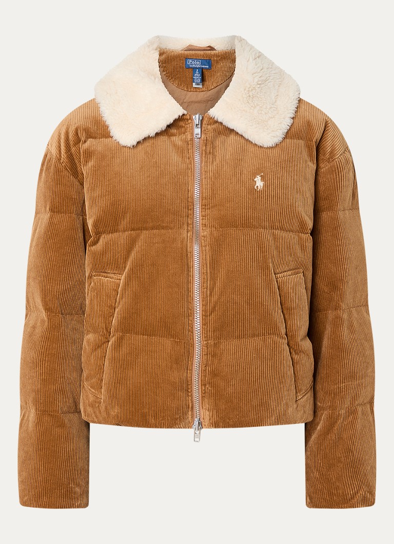 Cordjacke von Ralph Lauren mit Teddyfutter und Logostickerei