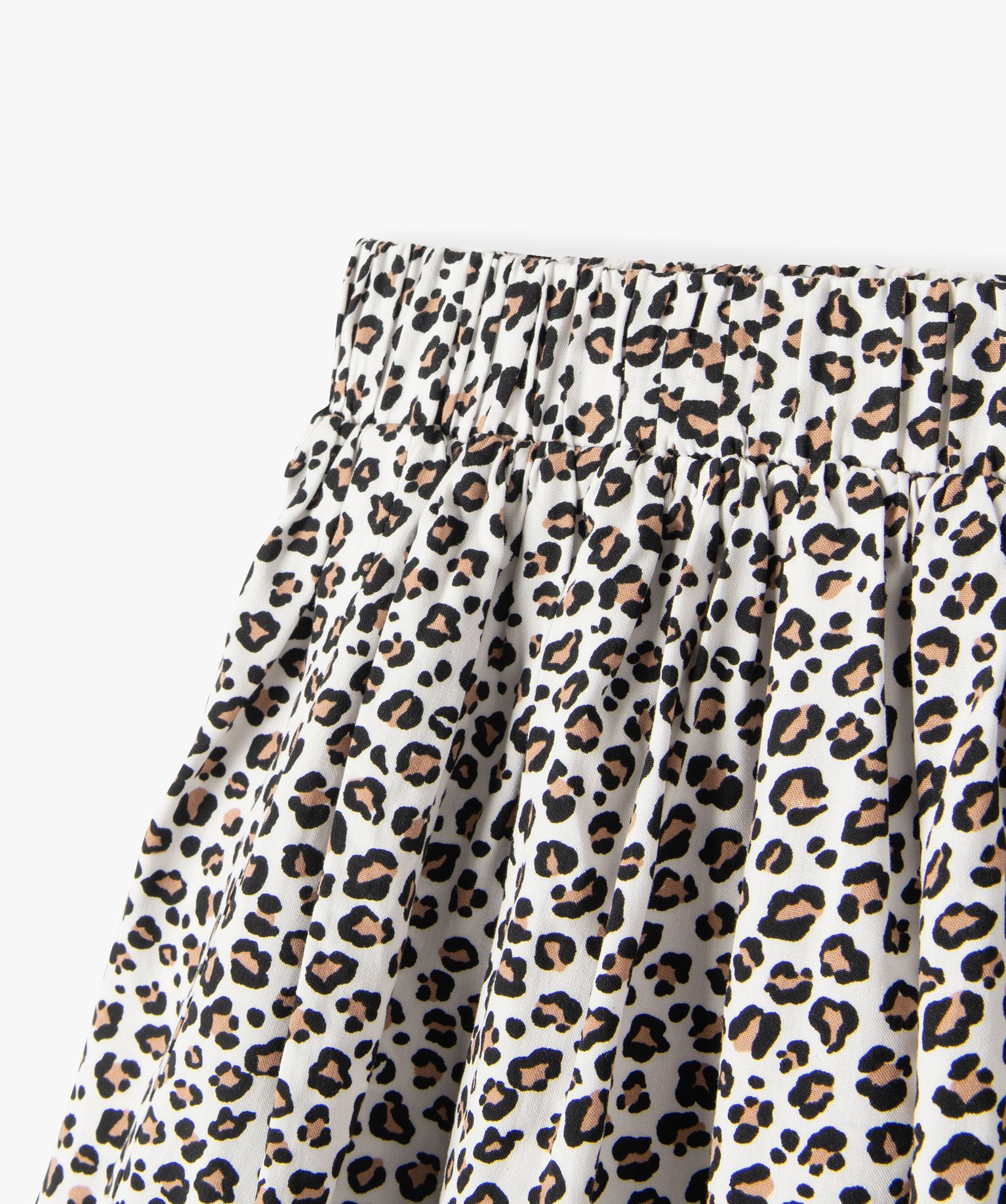Jupe fille à motifs tachetés avec taille élastique ecru | GEMO