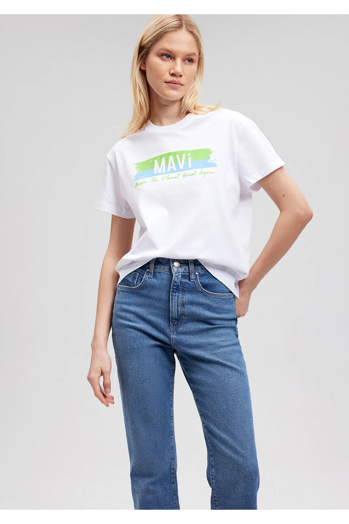 Mavi  T-Shirt mit Aufdruck „Planet Great Again“ – Normale Passform168752-620