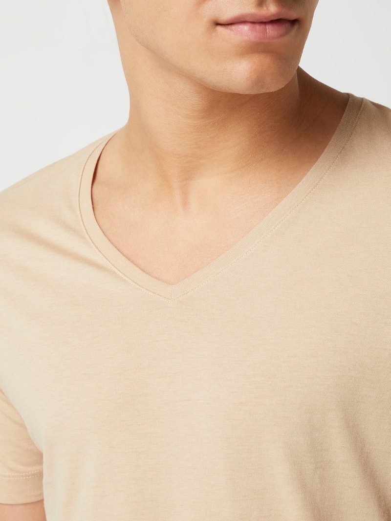 Body Fit T-Shirt aus Pima-Baumwolle im 2er-Pack in beige