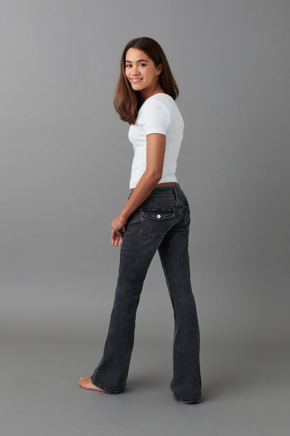 Flare pocket jeans tall