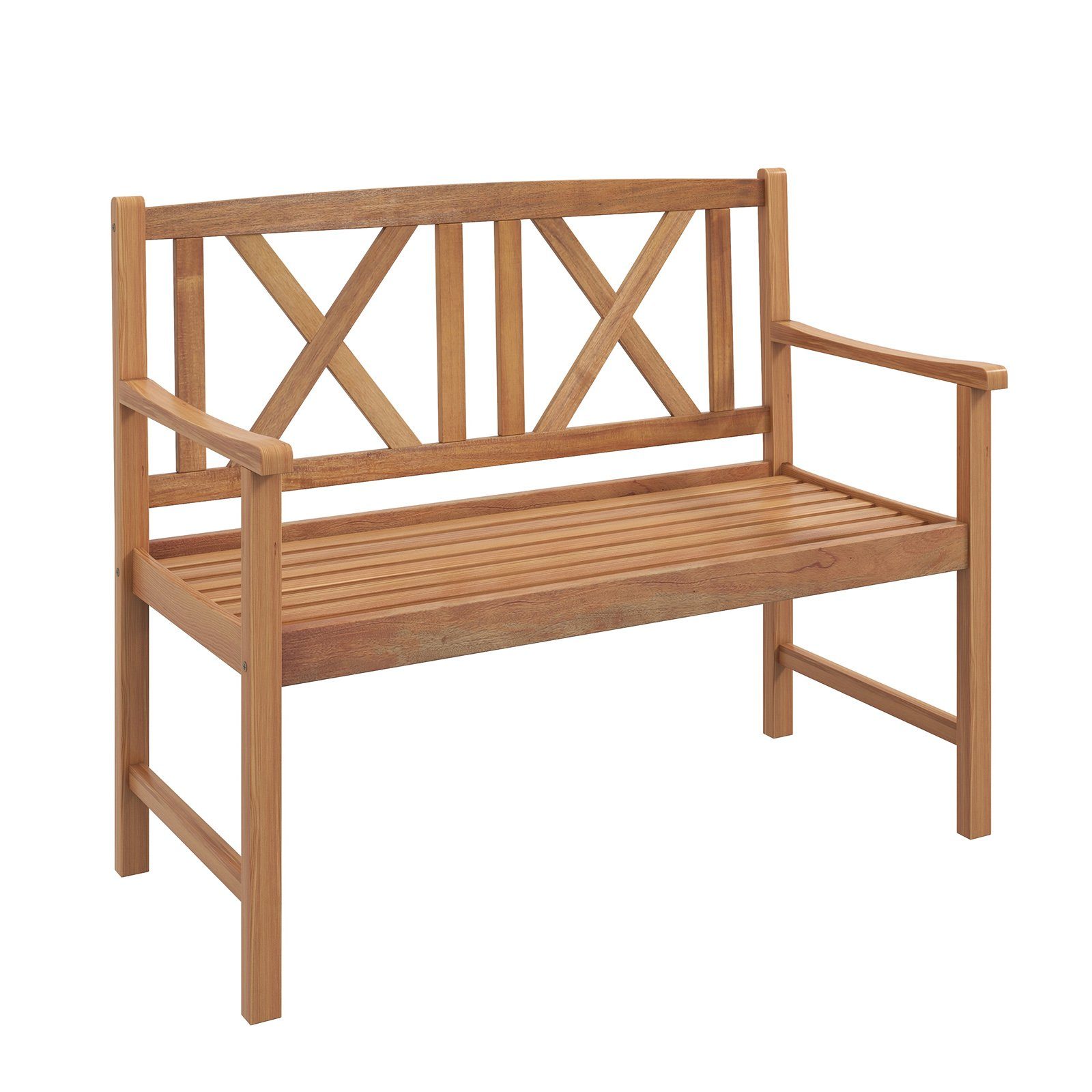 COSTWAY Gartenbank, für 2 bis 3 Personen, aus Akazienholz, bis 360kg