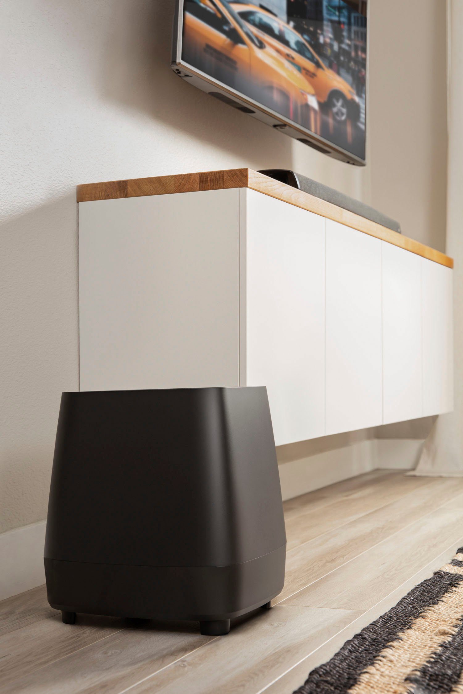 Polk MagniFi 2 Soundbar (Bluetooth, WLAN (WiFi), kabelloser Subwoofer, Chromecast, Sprachsteuerung mit Google Assistant)