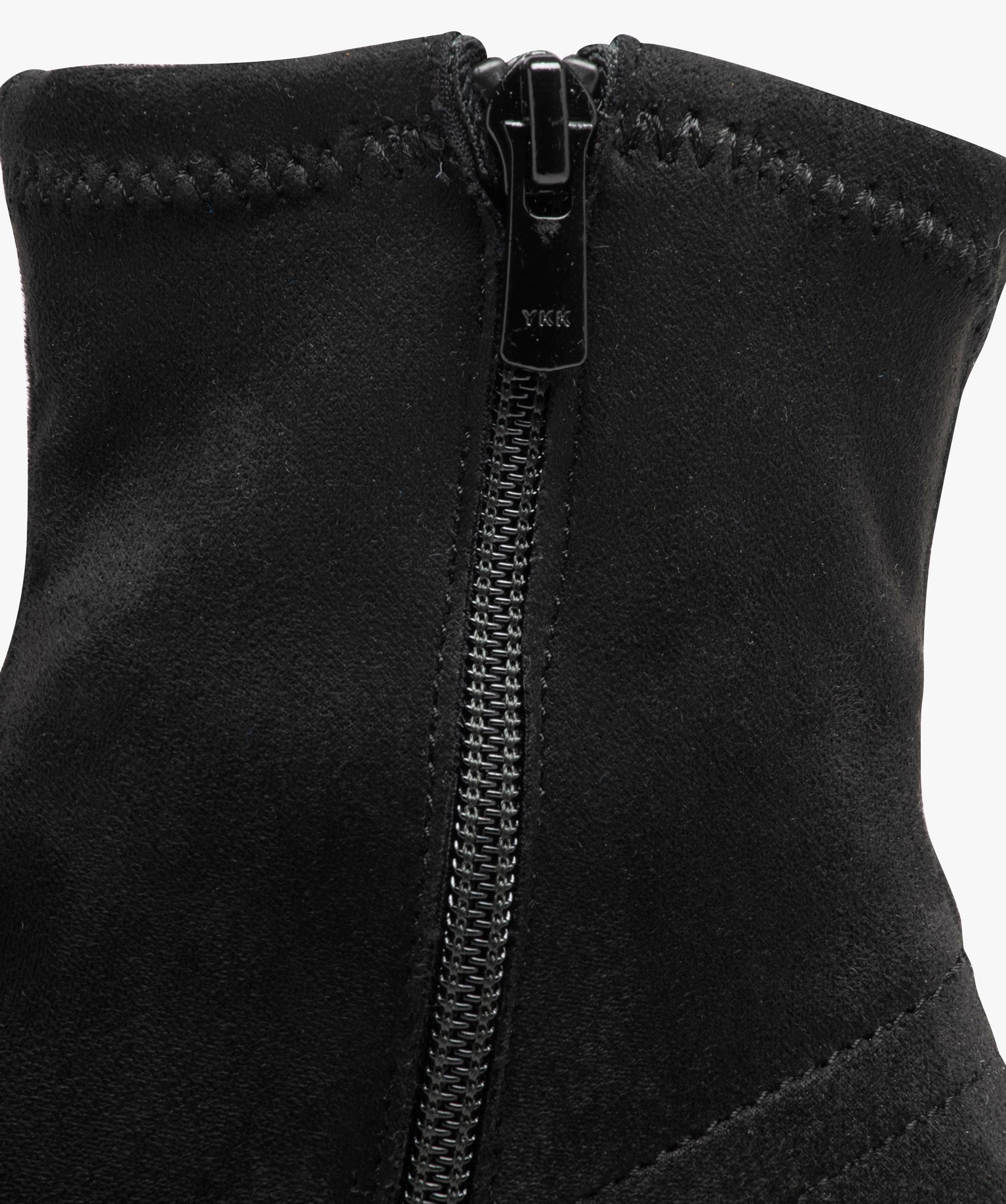 Boots femme à talon plateforme et bout carré dessus uni en... noir | GEMO