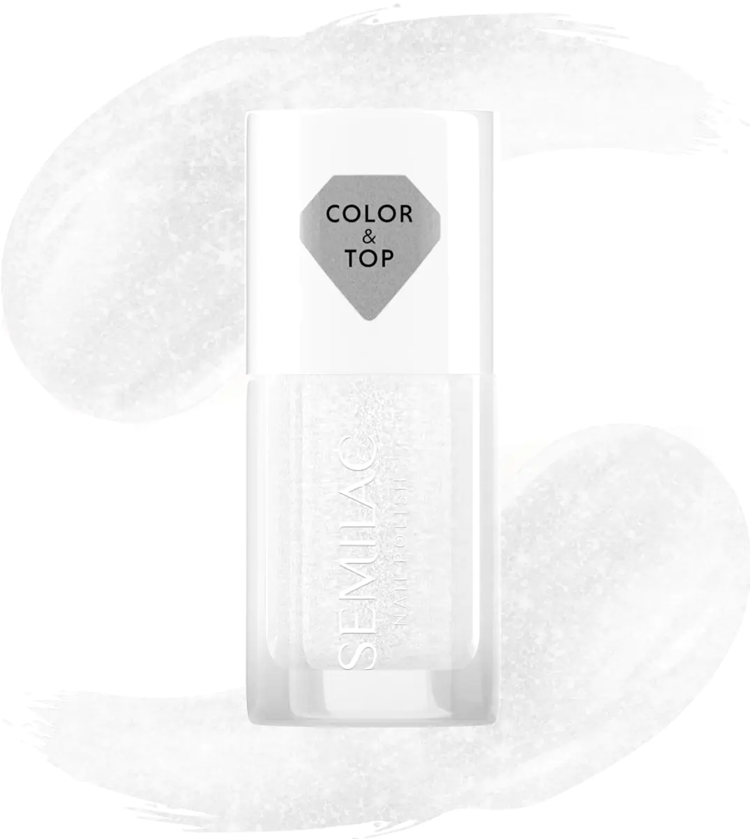 Βερνίκι νυχιών Semilac Top and Classic 2 σε 1 Silver Blush 7ml