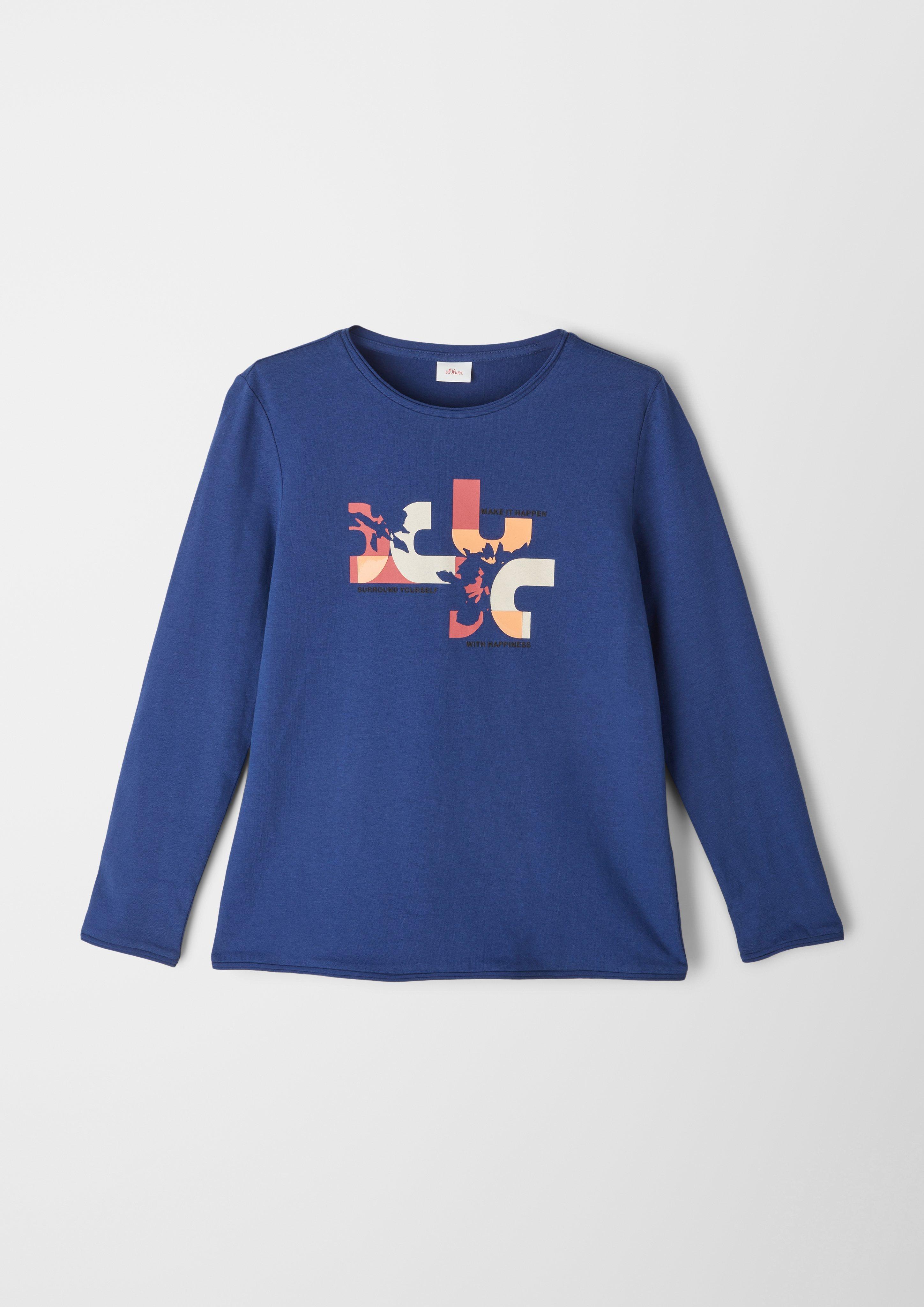 Print-Shirt mit Rollsaum   2118605-56D1