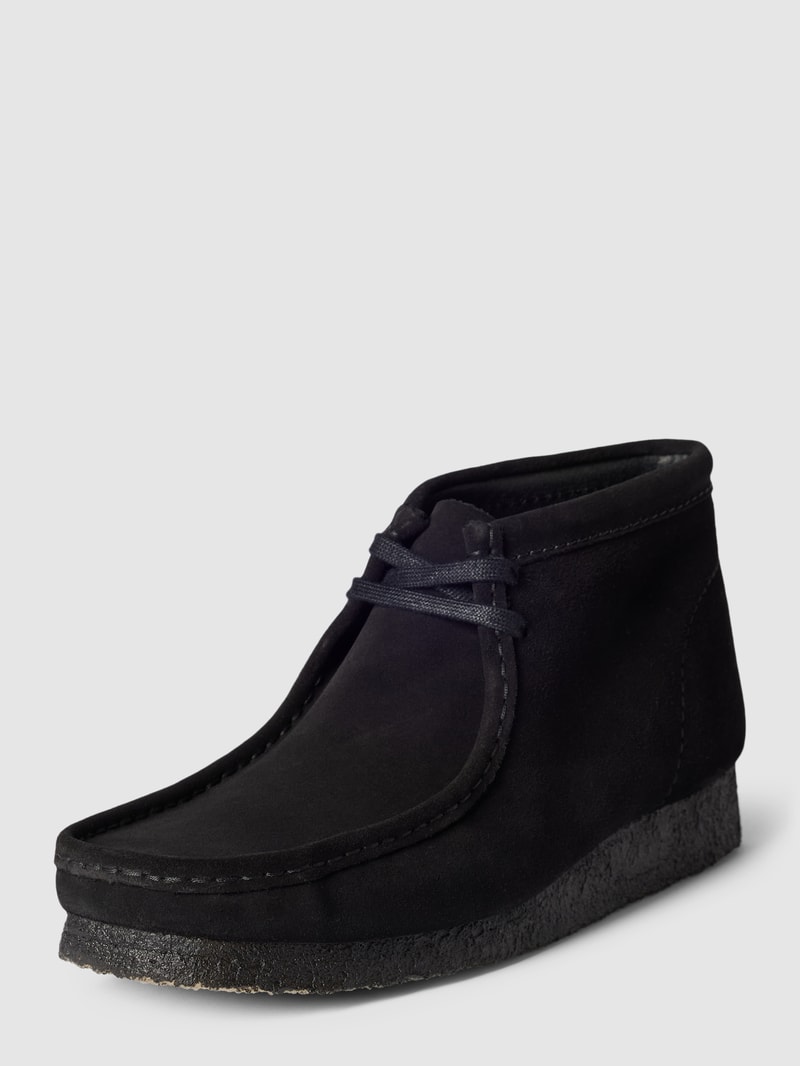 Boots aus echtem Leder Modell 'WALLABEE' in schwarz
