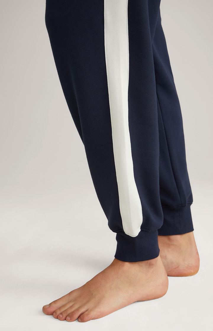 Loungewear Joggpants in Navy/Ecru