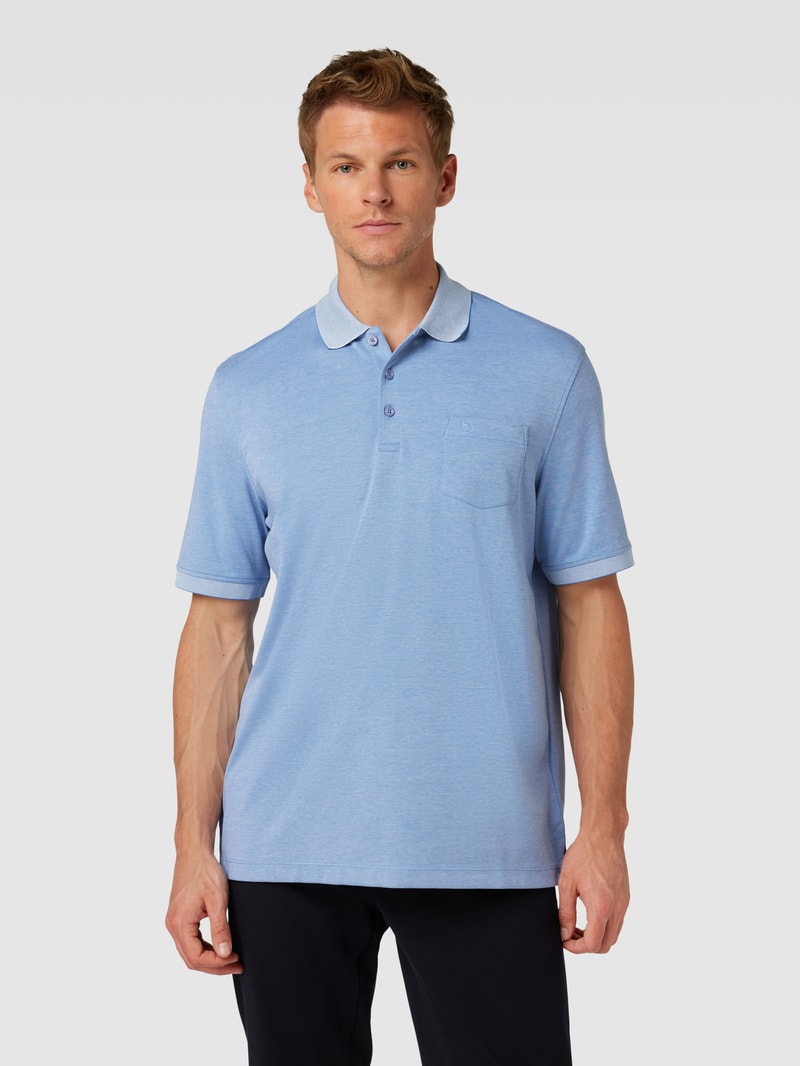 Poloshirt mit Polokragen in blau