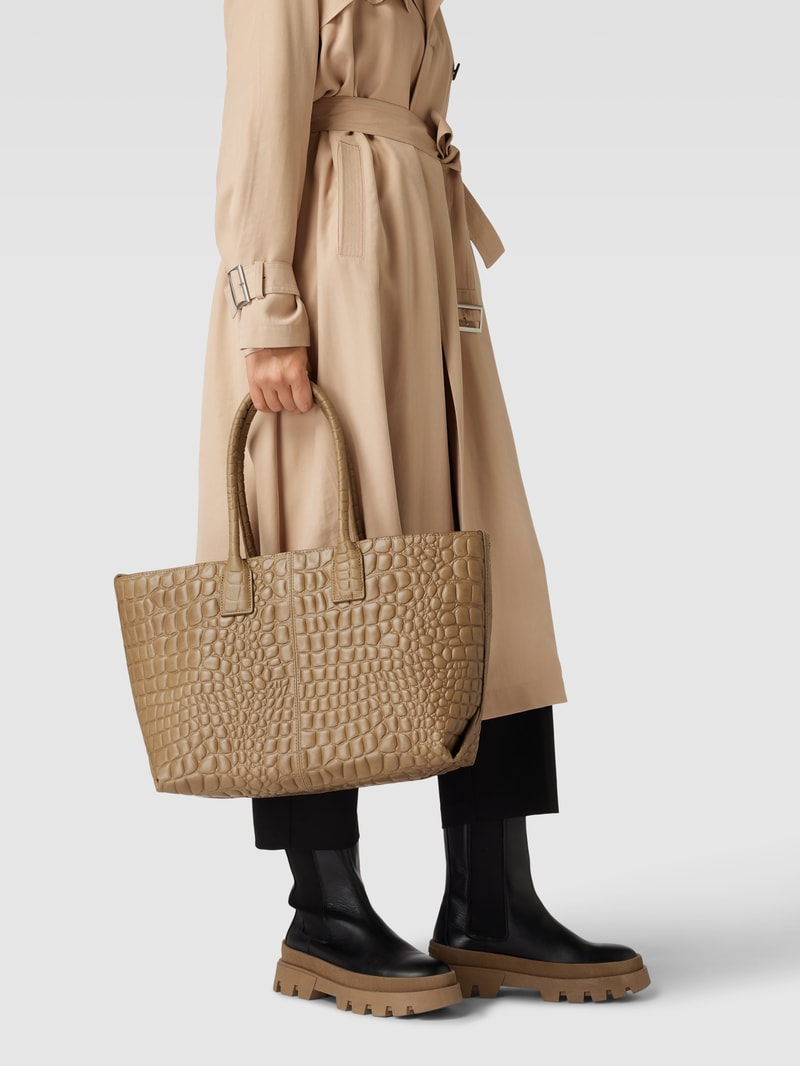 Shopper mit Schlangenmuster Modell 'Chelsea' in schlamm