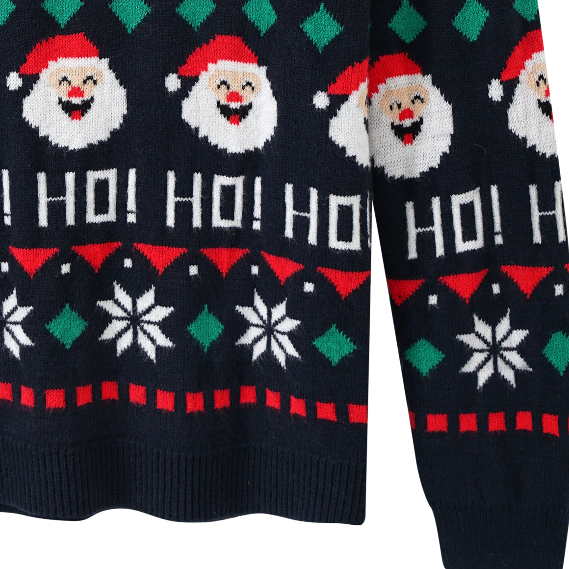 Jungen Weihnachtspullover mit Allover-Motiven dunkelblau / rot / grün