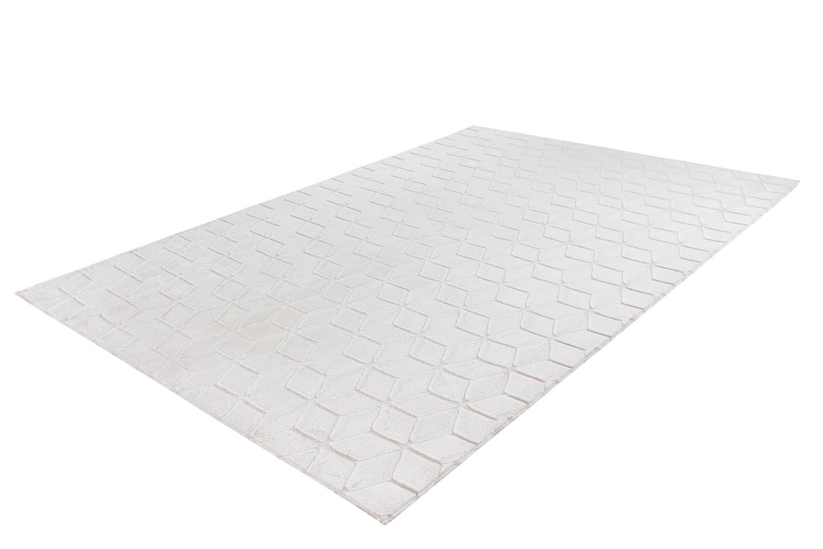 megusta Hochflorteppich Weiß / Creme 80cm x 150cm
