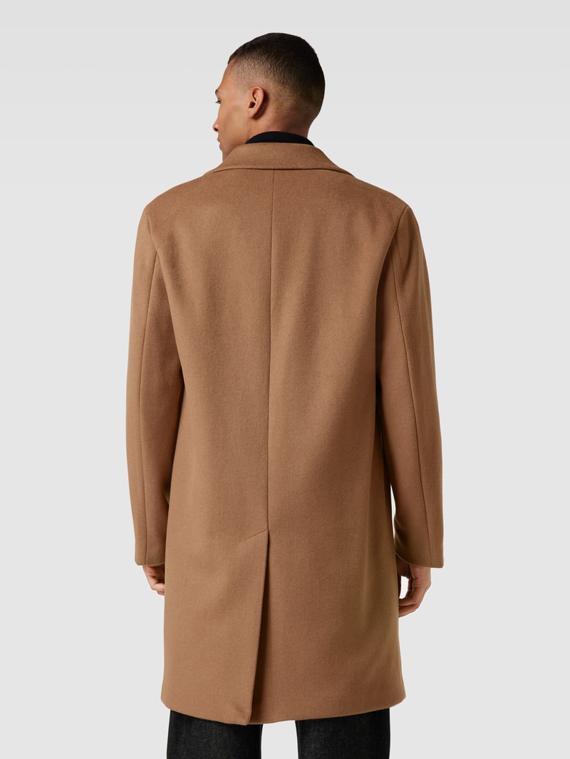 Mantel mit seitlichen Eingrifftaschen Modell 'dalan' in camel