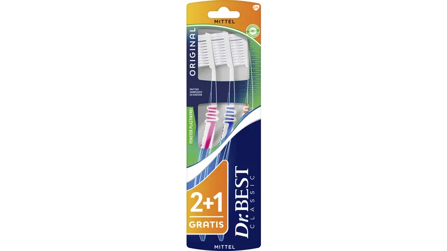Dr.BEST Classic Original mittel 2+1 Zahnbürste
