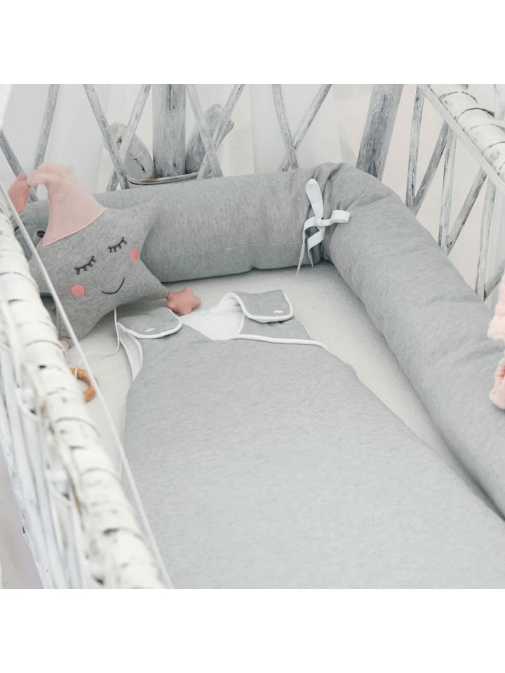 nordic coast company  Bettschlange in Grau- (L) 180 cm günstig kaufen onesize