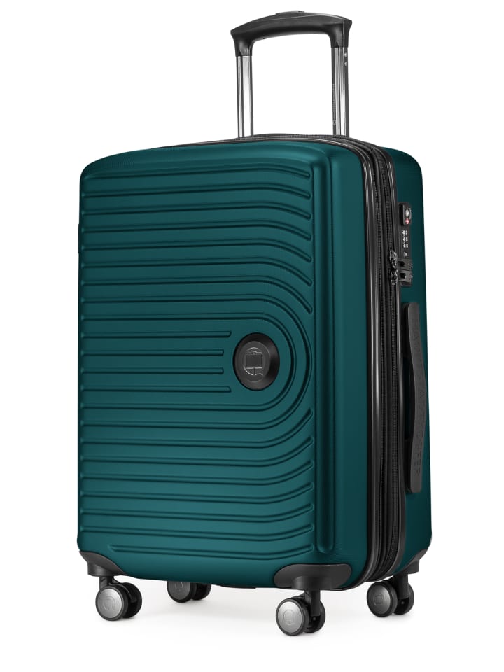 Hauptstadtkoffer Mitte - Handgepäck Bordgepäck-Trolley Koffer, TSA, in Türkis günstig kaufen S