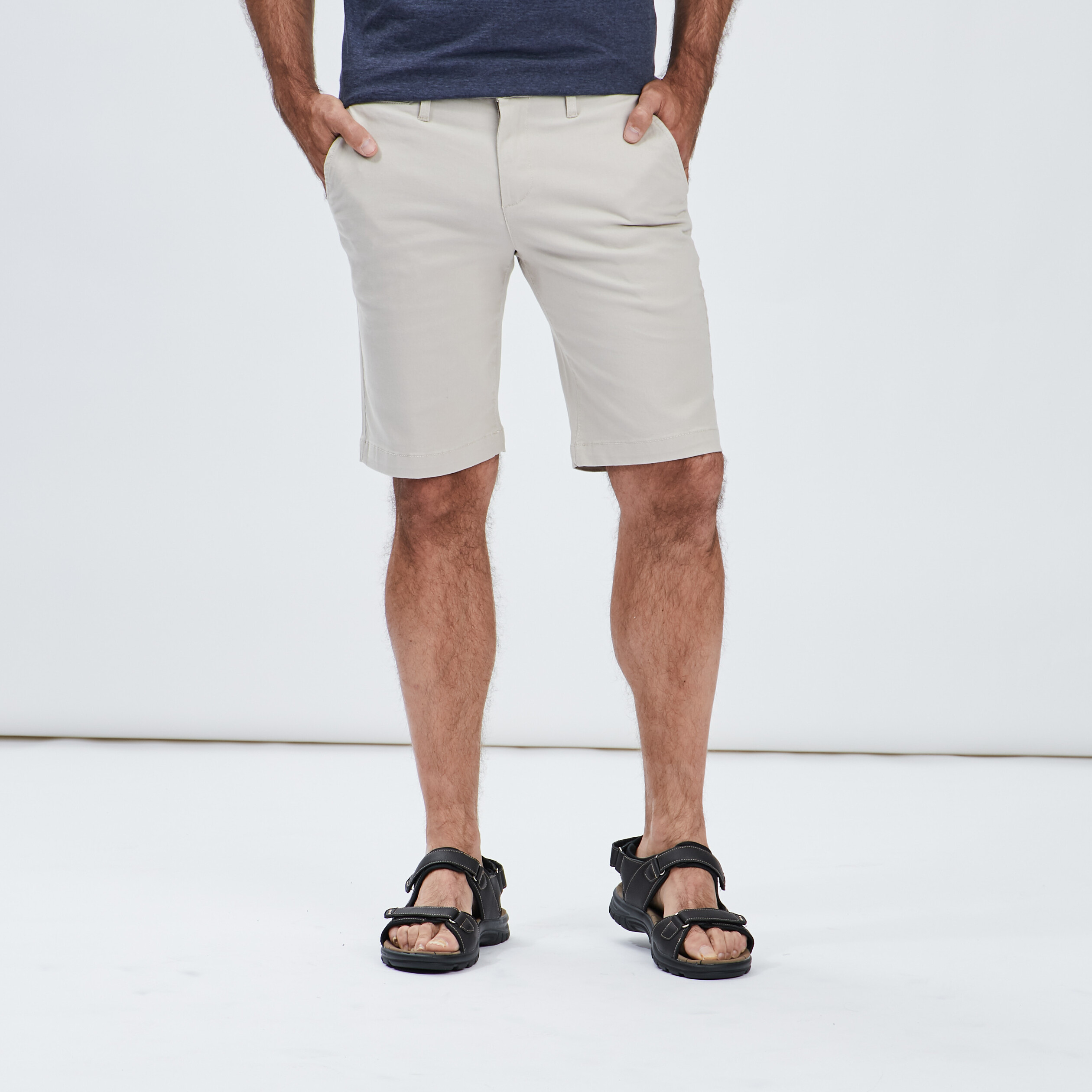 Bermuda droit en coton sable homme | La Halle