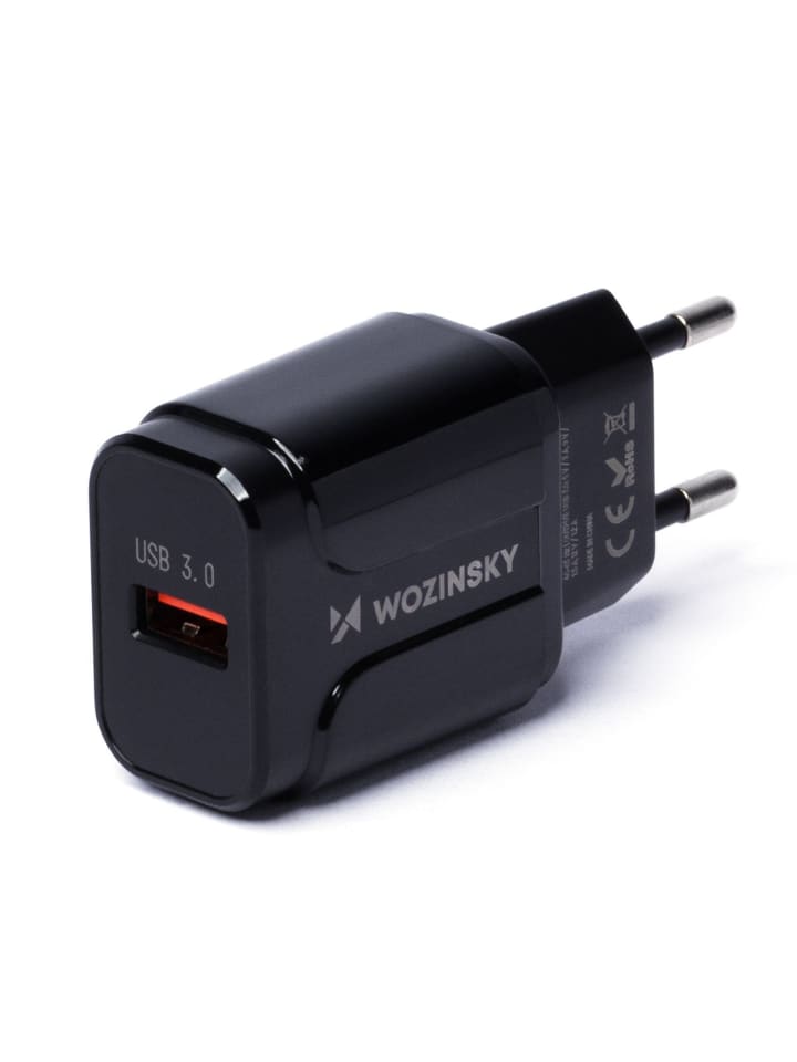 Wozinsky USB 3.0 Wandladegerät Handyladegerät Netzladegerät in Schwarz günstig kaufen onesize