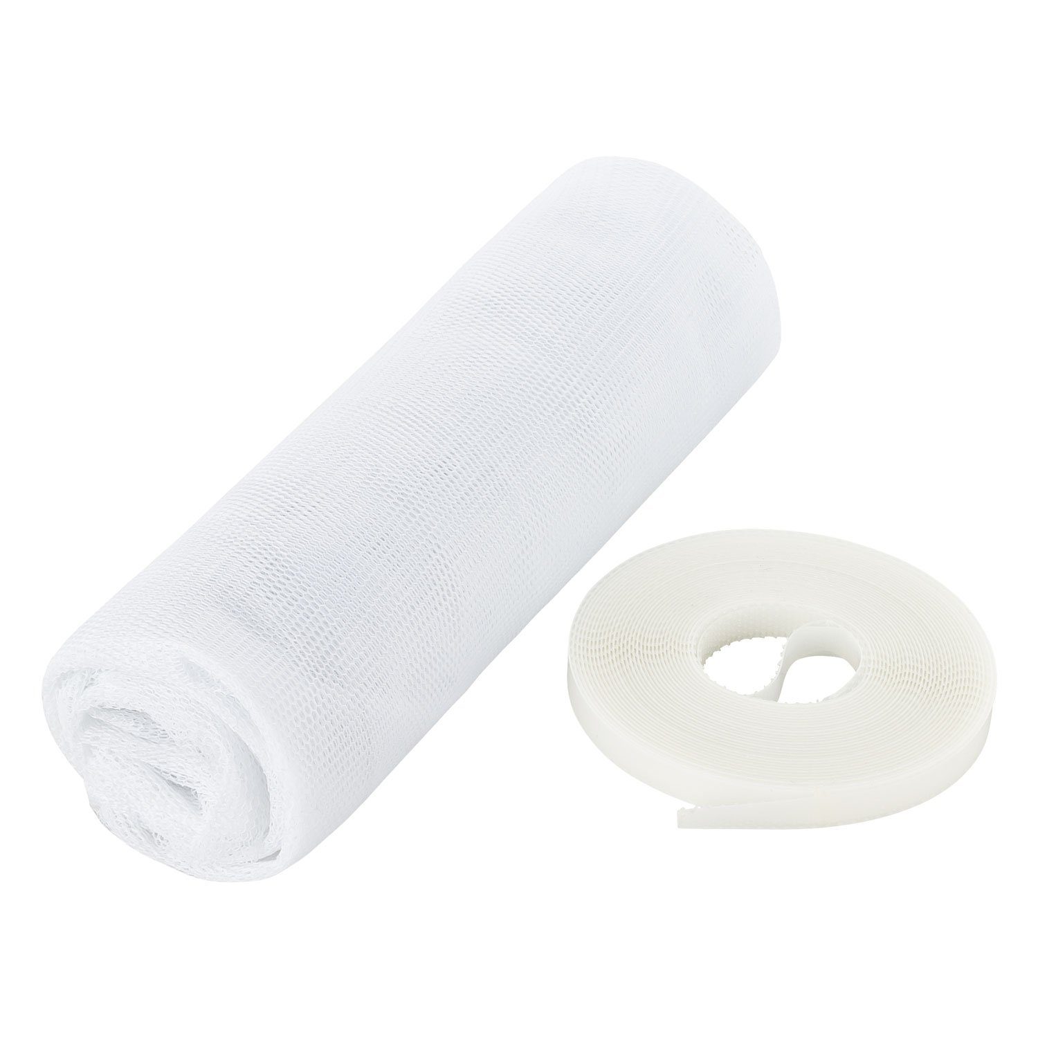 Nematek Insektenschutz-Fensterrahmen Nematek® Fliegengitter Gewebe Set 130x150 cm - ohne Bohren - Insektenschutz für Fenster mit Klettband, selbstklebend extra stark, (2-St)