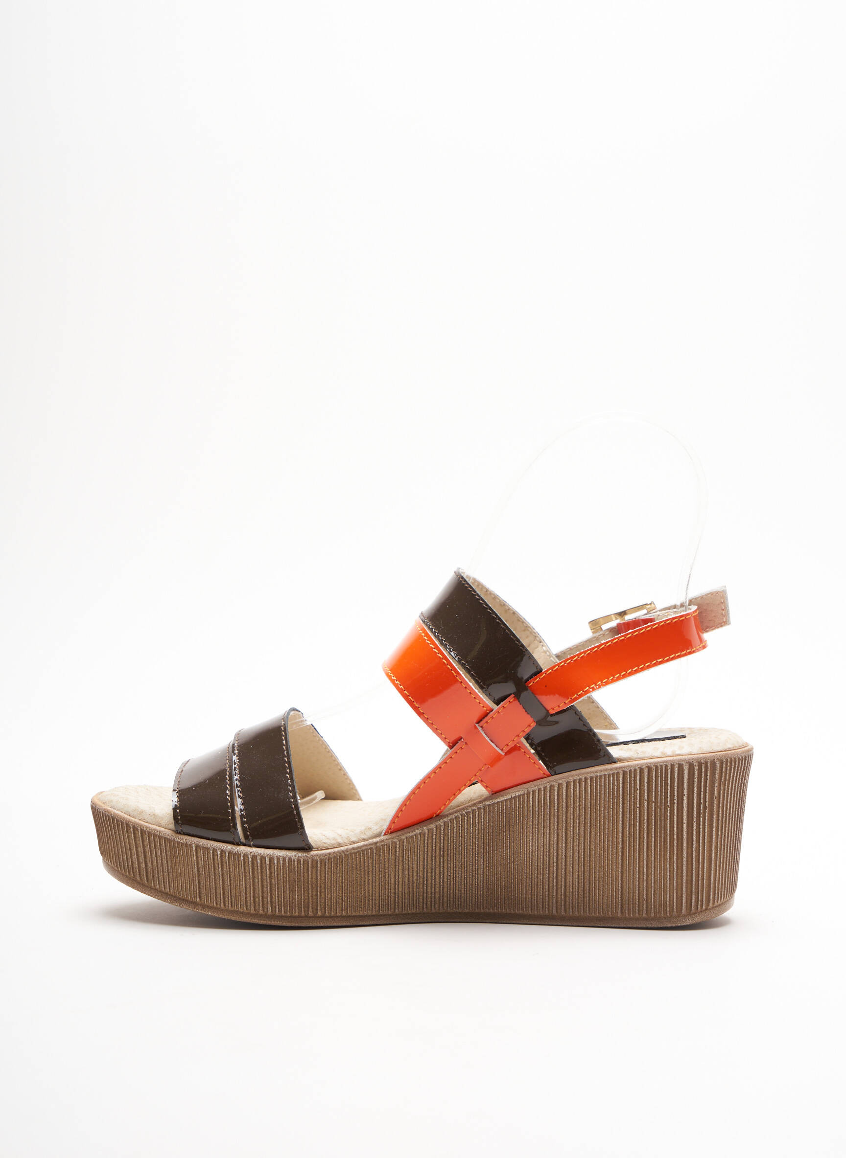 Brodequins Sandales Nu Pieds Femme couleur orange