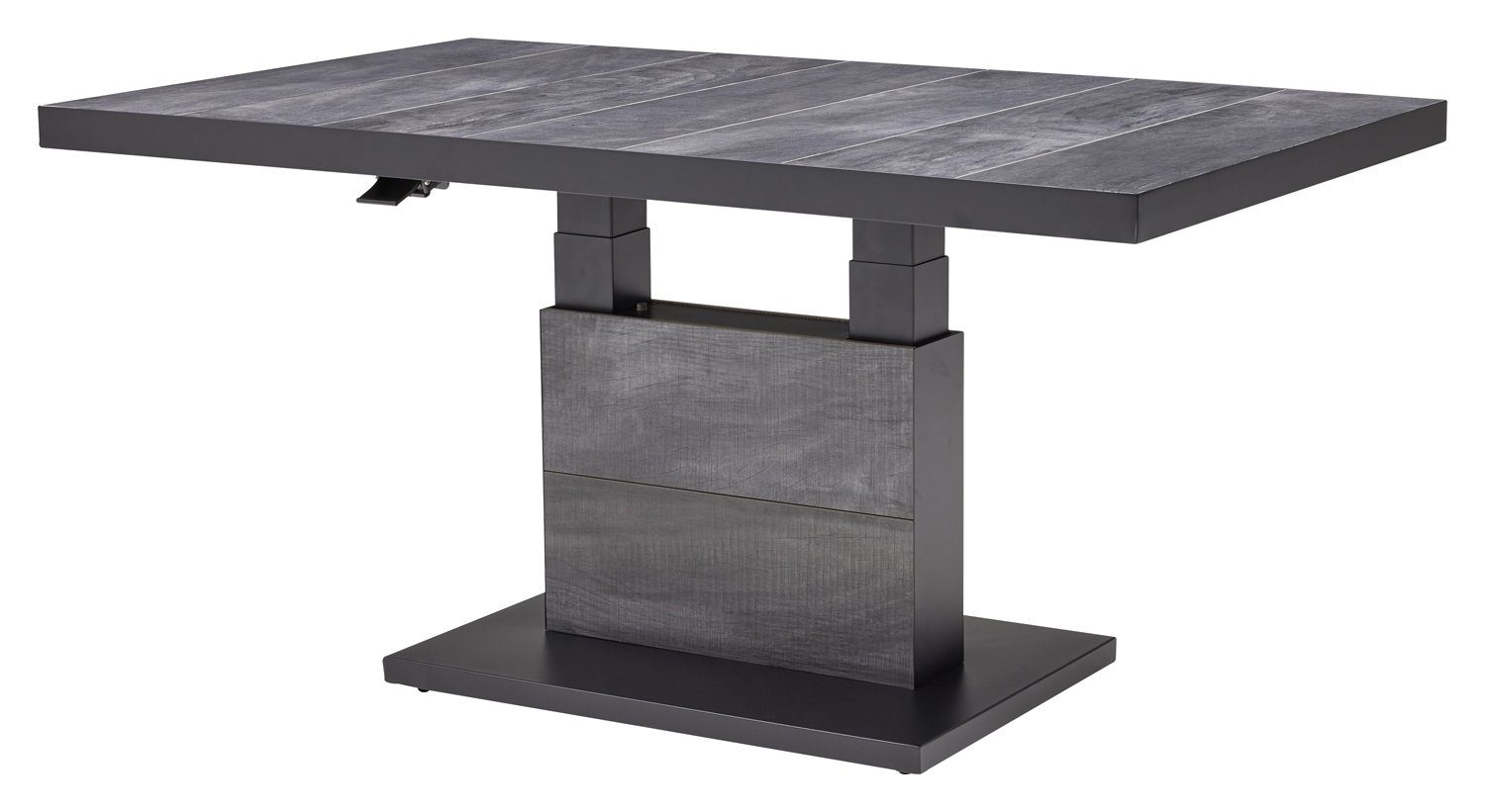 MONDO Gartentisch ASCELLA, Höhenverstellbar, 140 x 85 cm, Anthrazit, Aluminium, Tischplatte aus Keramik