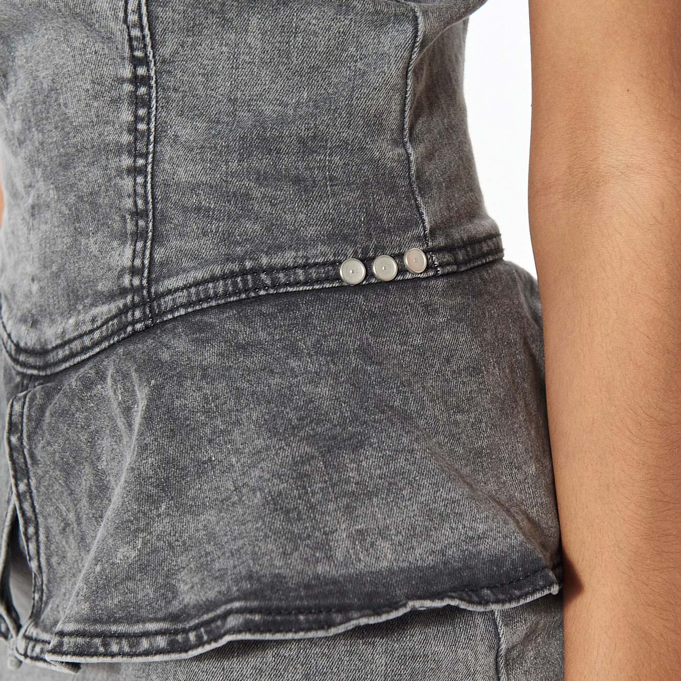 SHELB  Robe cintrée en jean gris Femme