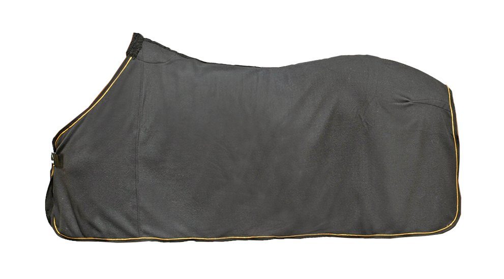 HKM Pferde-Abschwitzdecke Abschwitzdecke 9172 schwarz/gold 135, (1-St)