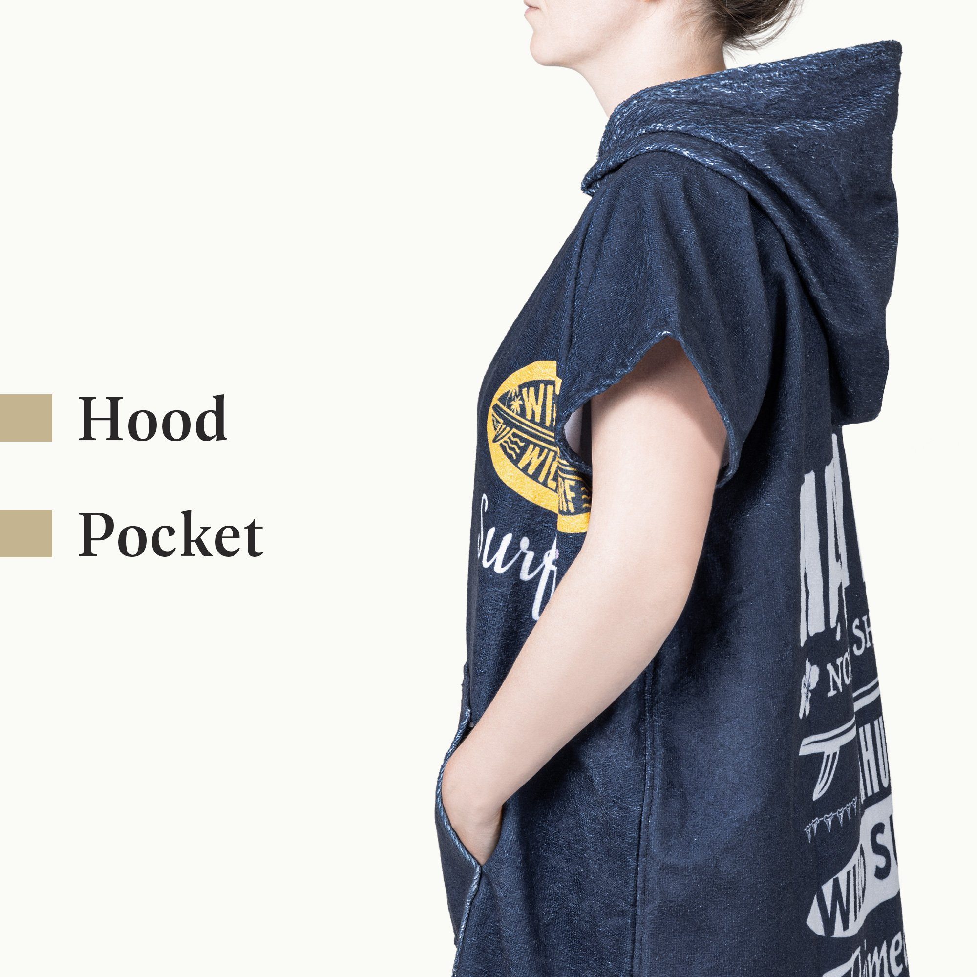 HOMELEVEL Bademantel Badeponcho für Kinder und Teenager - Poncho Handtuch mit Kapuze, Baumwolle