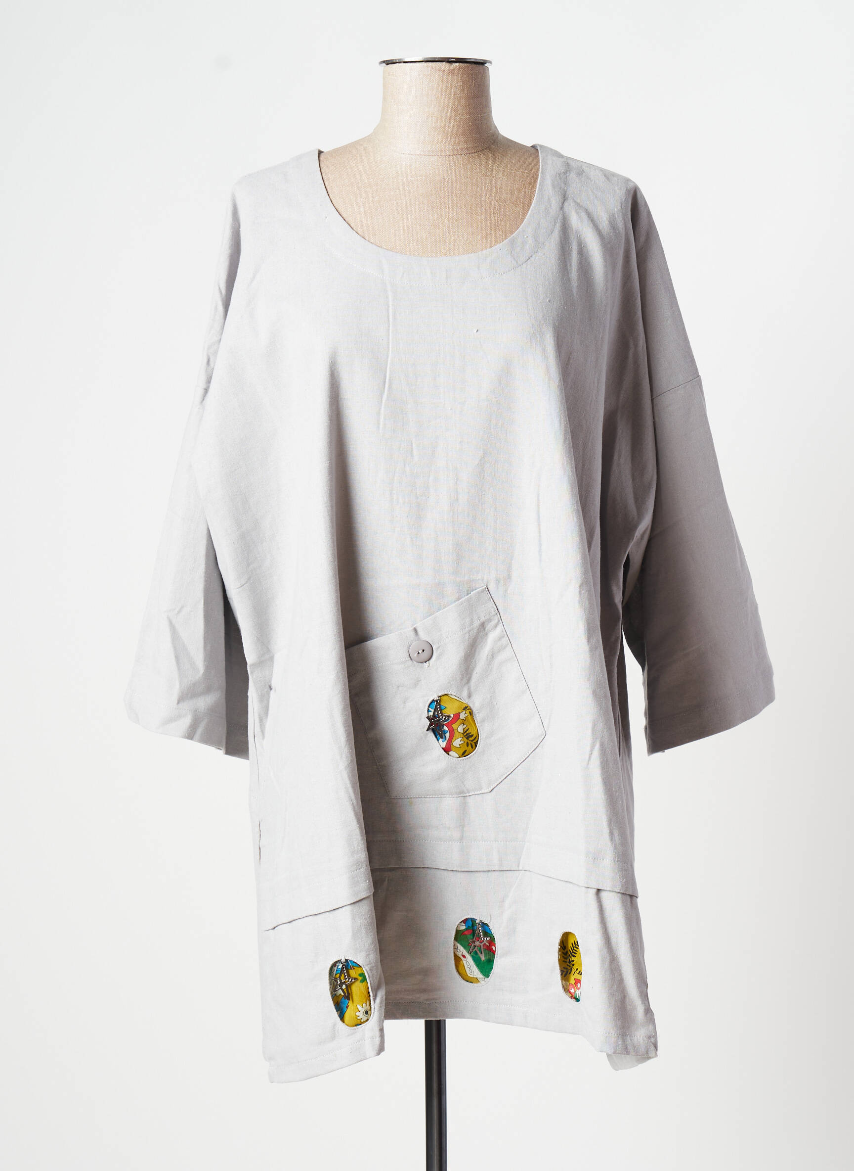 Neslay Tuniquemanchelongue Femme couleur gris