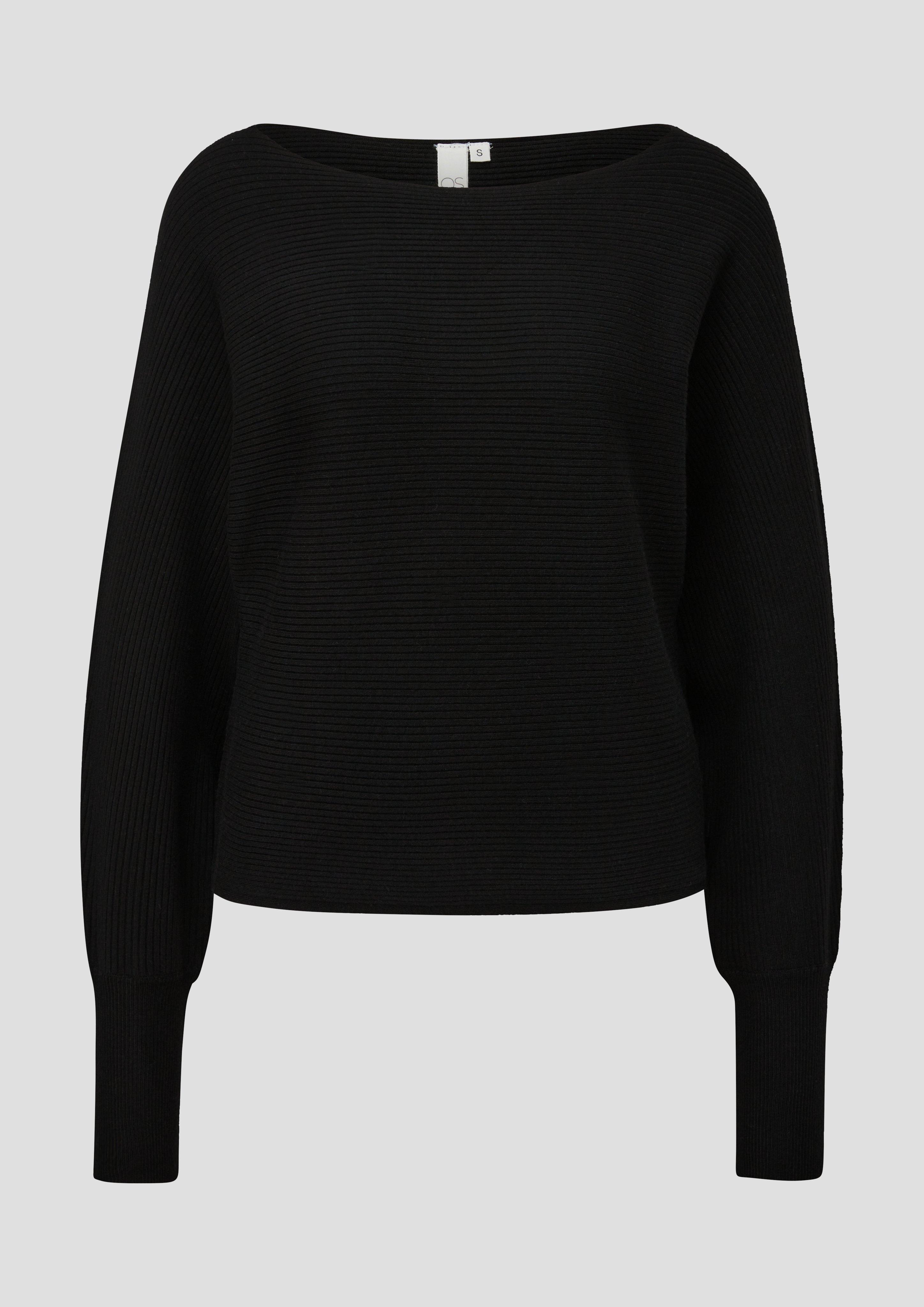 Rippstrickpulli mit Fledermausarm  2144100-9999