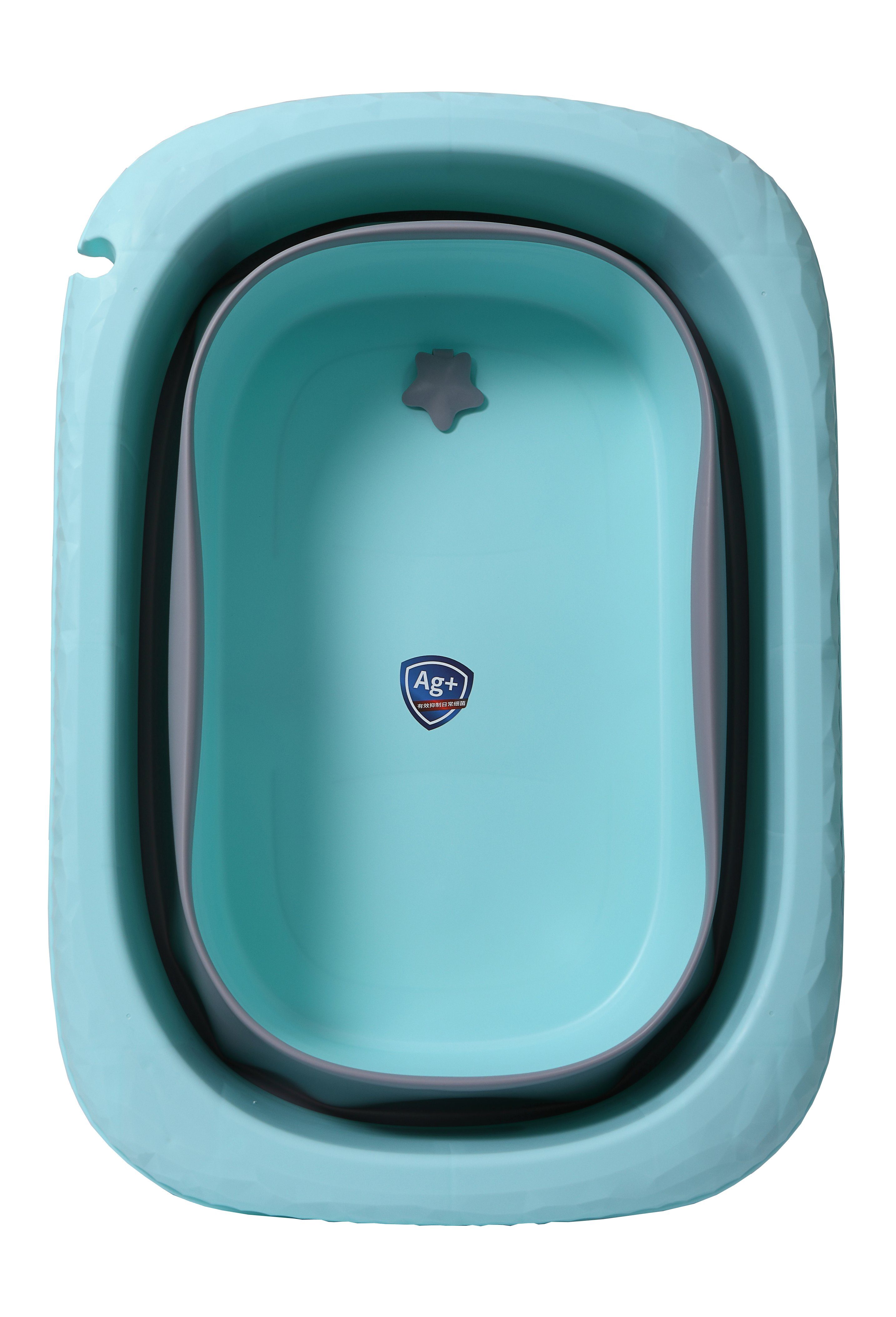 FOXSPORT Babybadewanne 3 in 1 Faltbare Badewanne für Kleinkinder & Kinder, Haustier, (Tragbare Badewanne für Dusche, Kinder Summer Schwimmbad), Wanne mit Badewannensitz für 3-6 Jahre und Duschrille für 0-3 Jahre