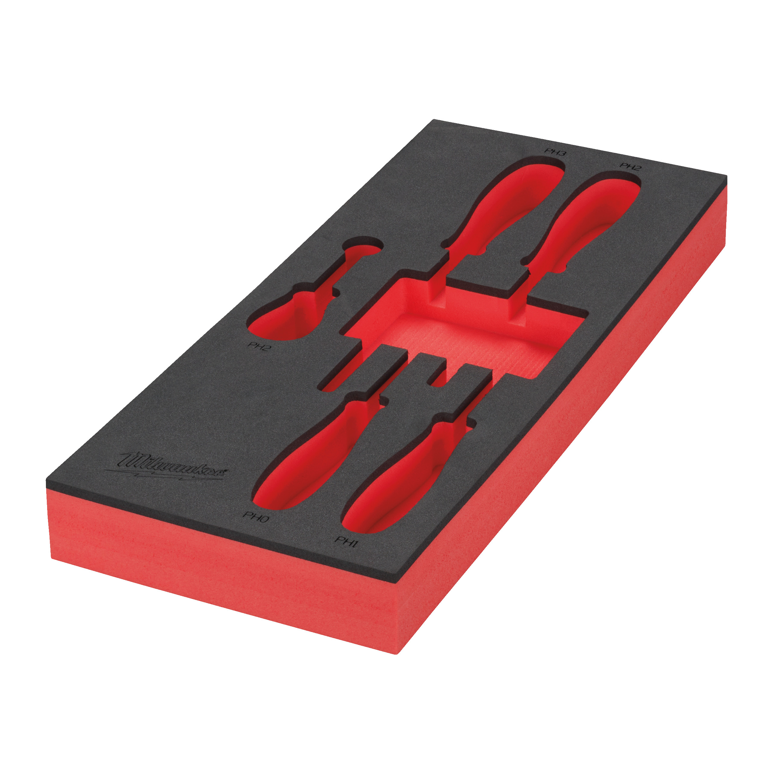 Milwaukee Accessories 4932493671 Empty foam Inlay screwdriver PH Set (5 pieces)