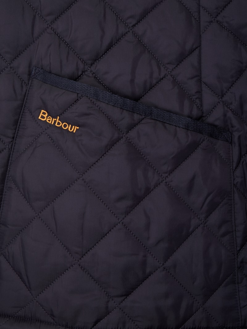 Steppjacke mit Umlegekragen in marineblau