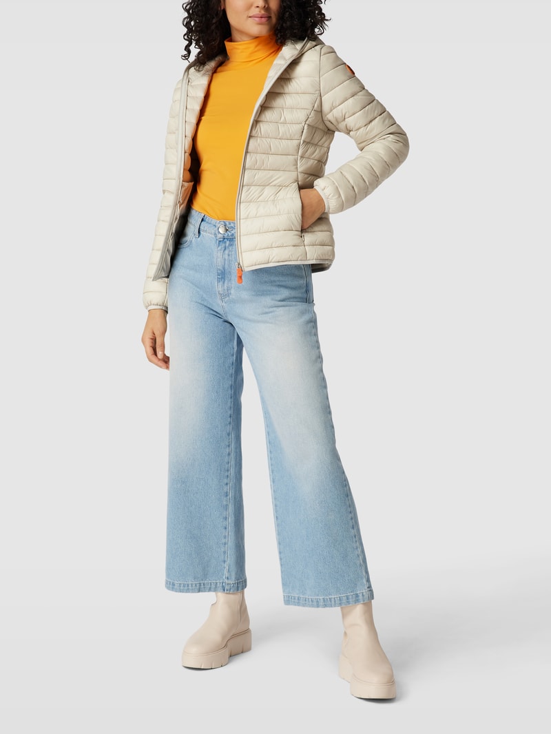 Steppjacke mit Label-Detail Modell 'DIZY' in beige