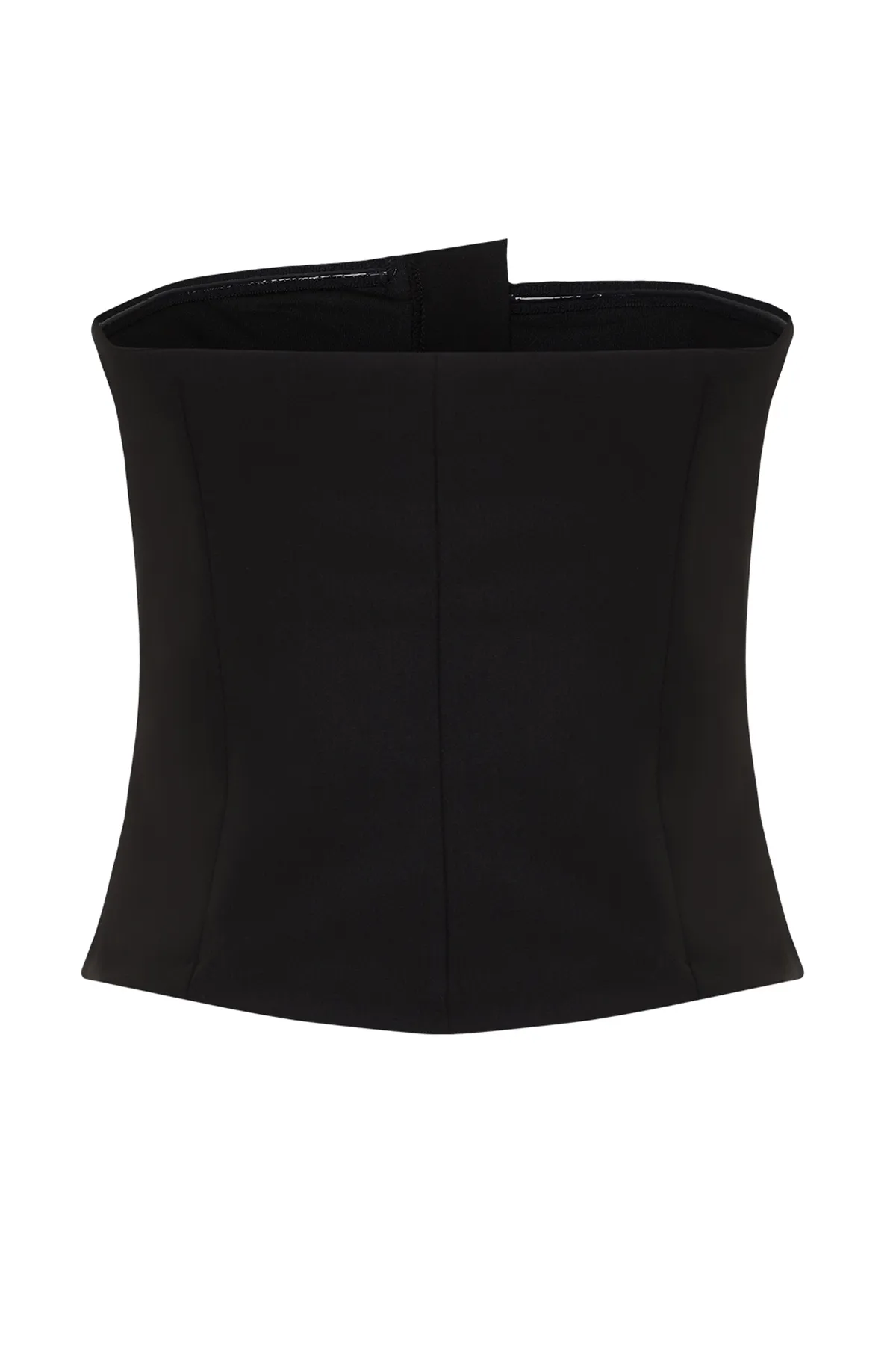 Trendyol Collection  Schwarzes tailliertes Bustier aus Polyviskose TPRSS24BS00034