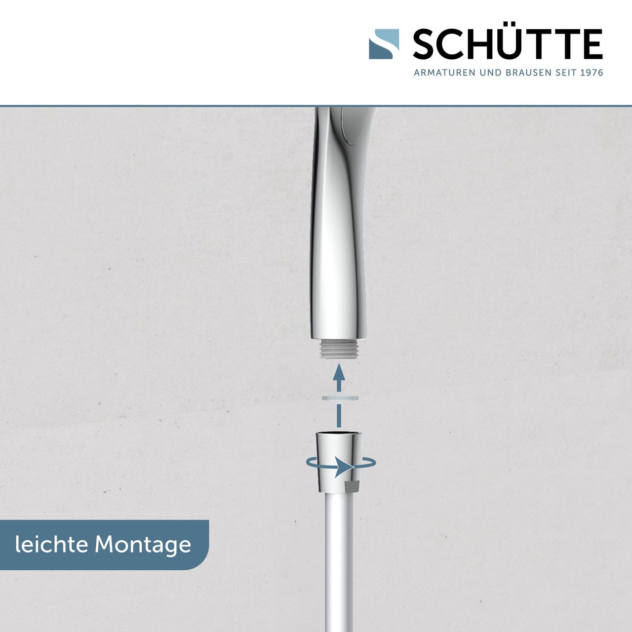 Schütte CAPRI Stangenbrauseset, Chrom