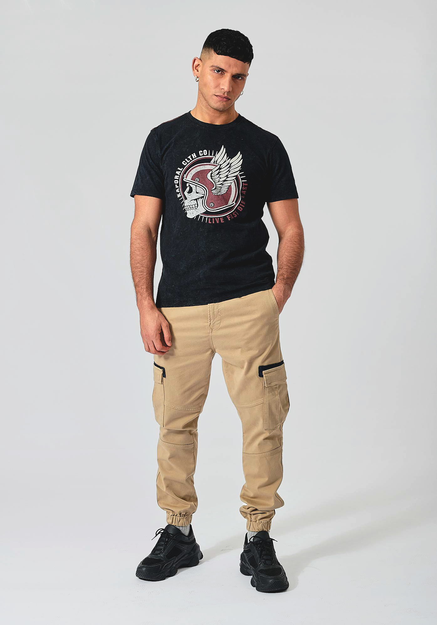 BLEEK  T-shirt noir homme 100% coton bio