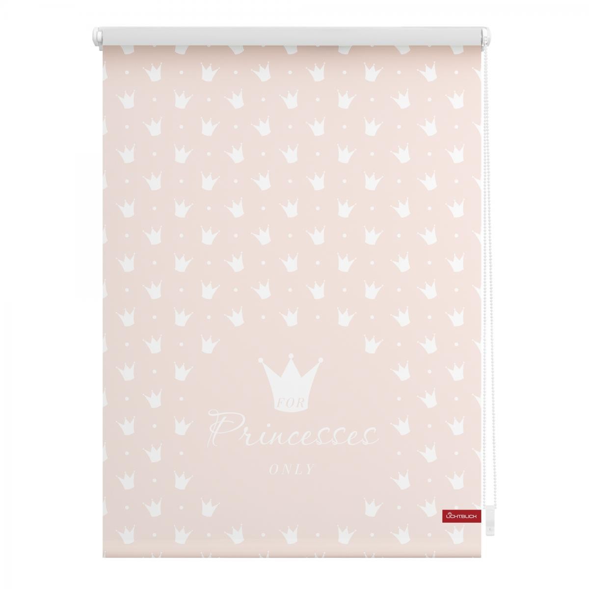 Lichtblick Rollo Klemmfix, ohne Bohren, blickdicht, Prinzessin Lilly - Rosa, 90 x 150 cm (B x L)