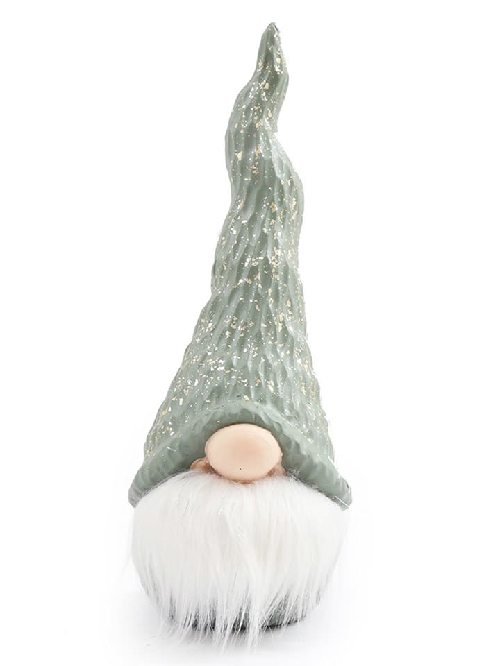 SiL Interiors Dekofigur ''Santa with long hat'' in Grün/ Weiß - (H)30 x Ø 11,5 cm günstig kaufen onesize